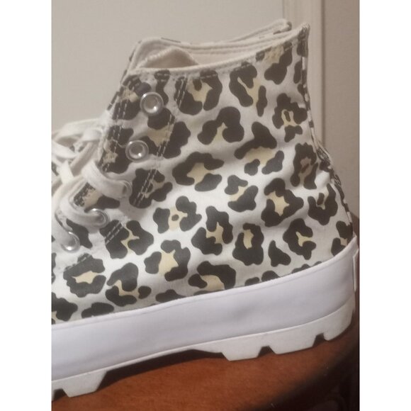 Converse Chuck Taylor All Star Lugged Shoes Womens Sz 11 Leopard Print Platform - Picture 9 of 13